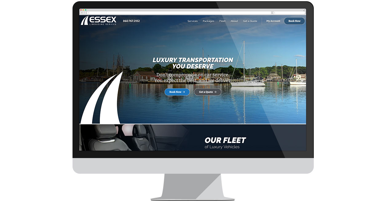 Essex Limousine Service website screenshot