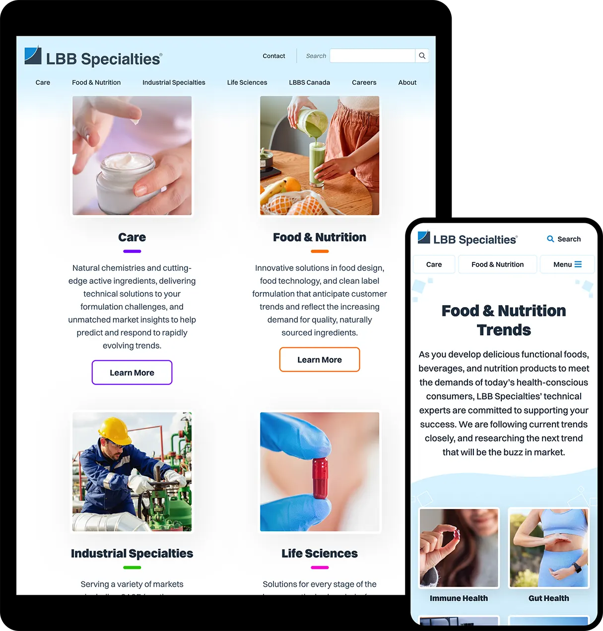 LBB Specialties Website Design