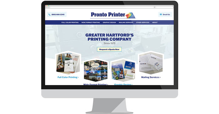 Pronto Printer of Newington Launches New Website